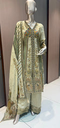 Taara Light Sage Green Suit Set with Dupatta
