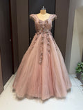 NAVYAA Floral Pink Embroidered Gown