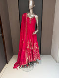 Mira Bright Pink Anarkali Suit-Dupatta
