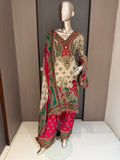Taara Multicolored Printed Farshi Salwar Suit-Dupatta