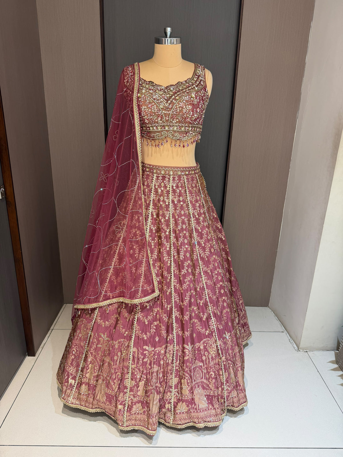 Nyraa Onion Pink Embroidered Lehenga Choli