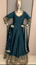 Mira Teal Green Anarkali Suit-Dupatta