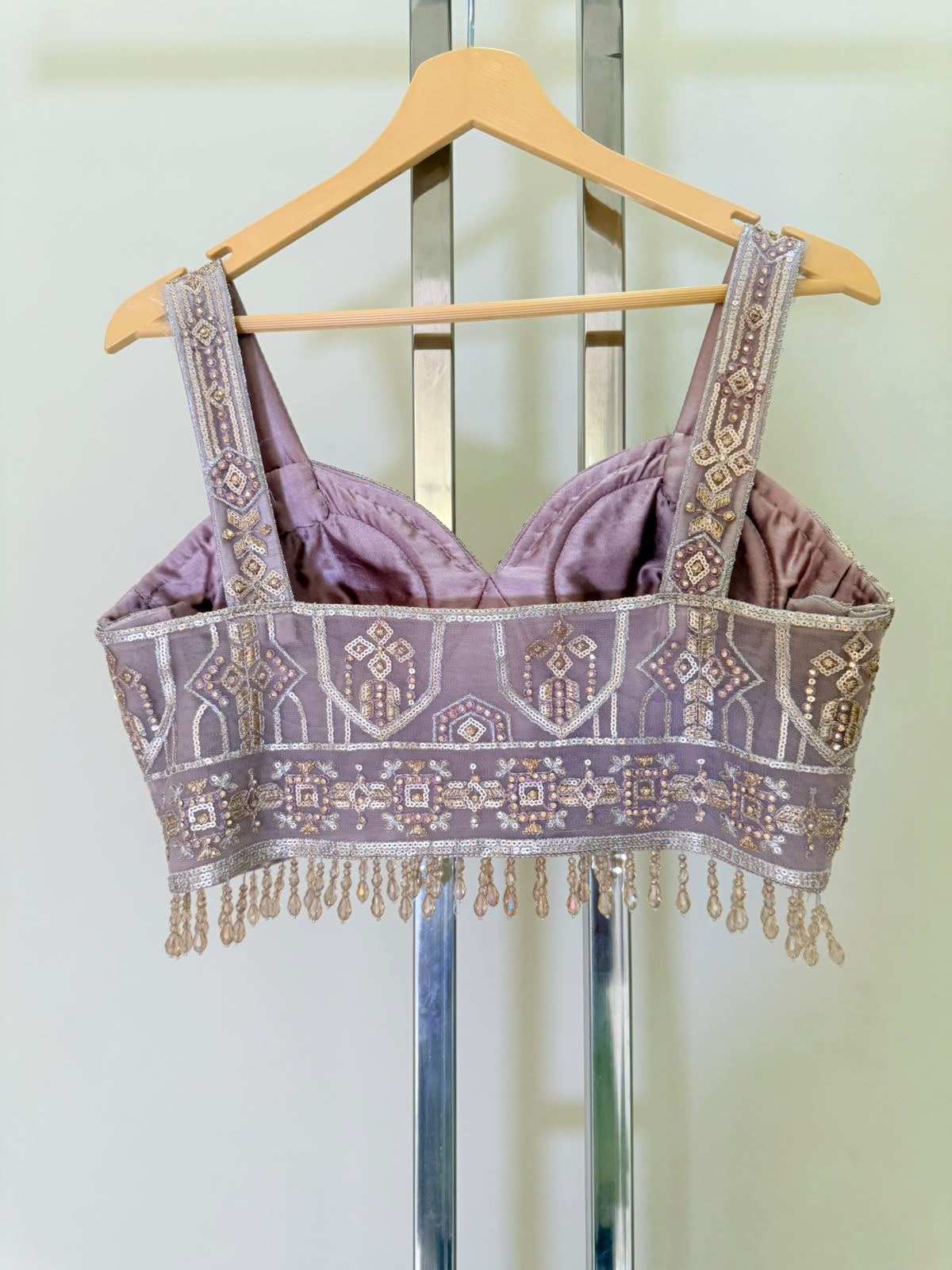 Nyraa Lavender Lehenga Choli with Gold Embroidery