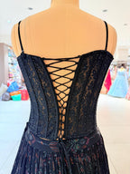 Nyraa Sequined Black Corset with Lehenga