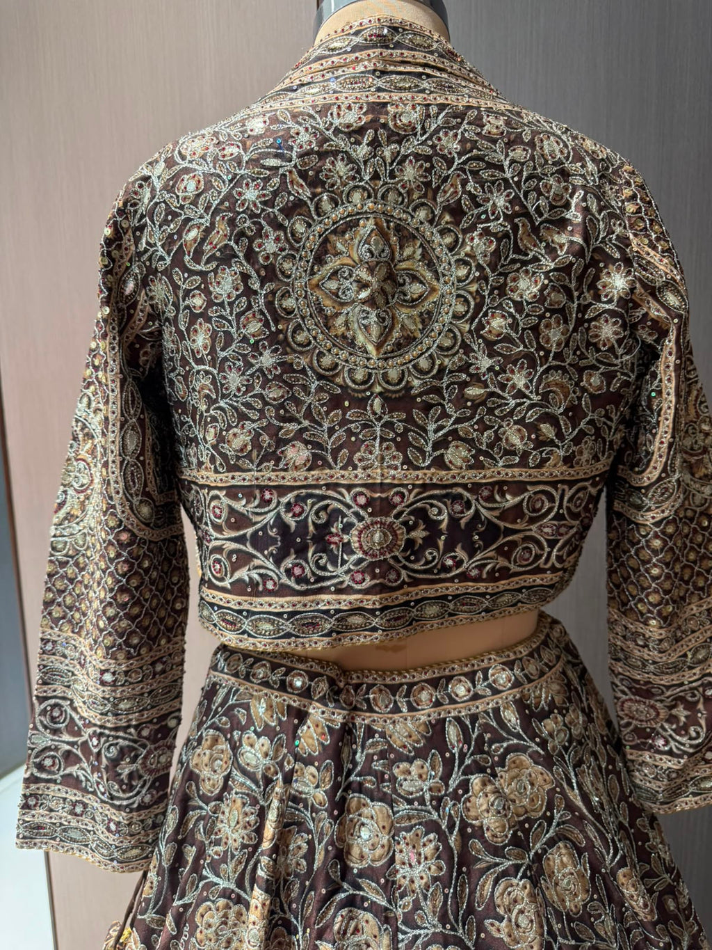 Nyraa Banarasi Silk Black & Gold Embroidered Lehenga