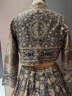 Nyraa Banarasi Silk Black & Gold Embroidered Lehenga