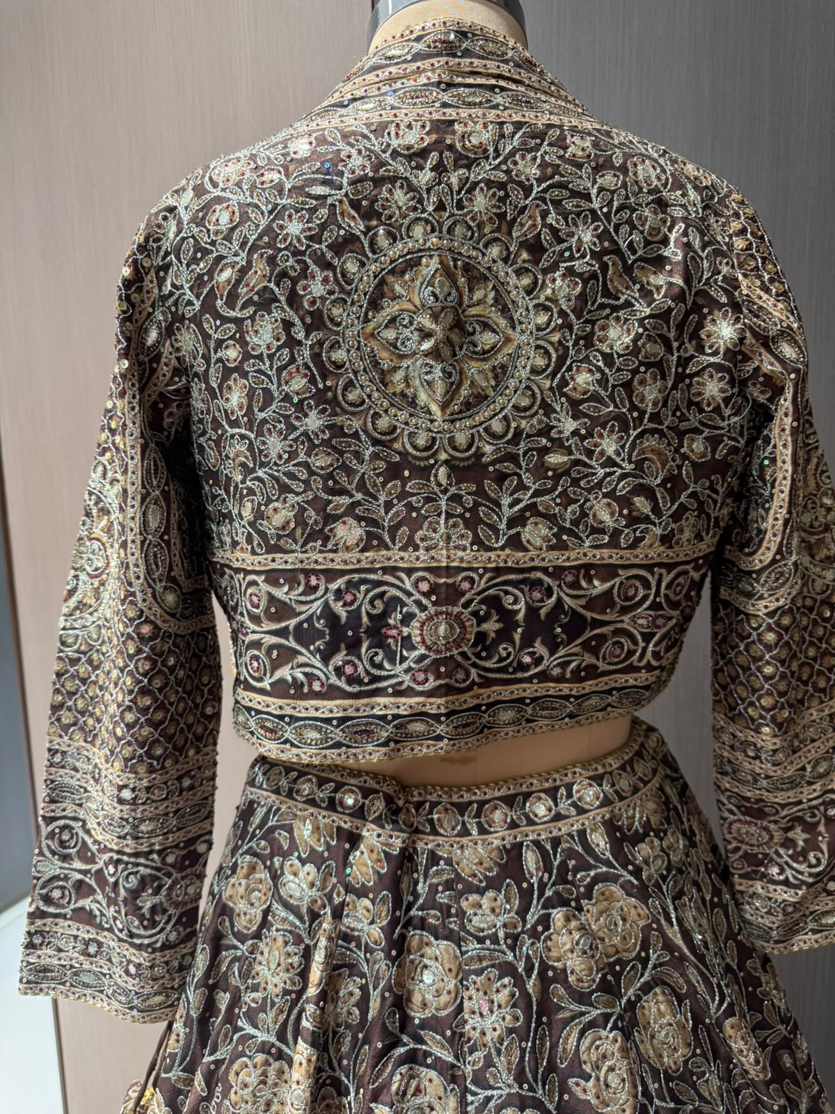 Nyraa Banarasi Silk Black & Gold Embroidered Lehenga