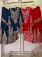 Arya Sharara Suit with Gold Embroidery