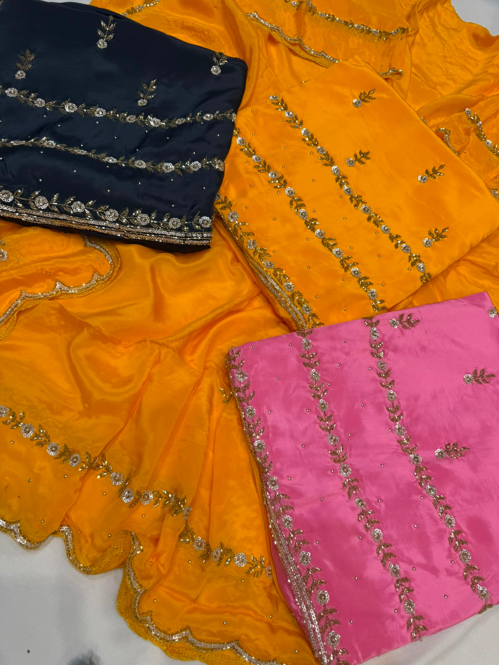 Neer Crepe Suit with Chinon Dupatta