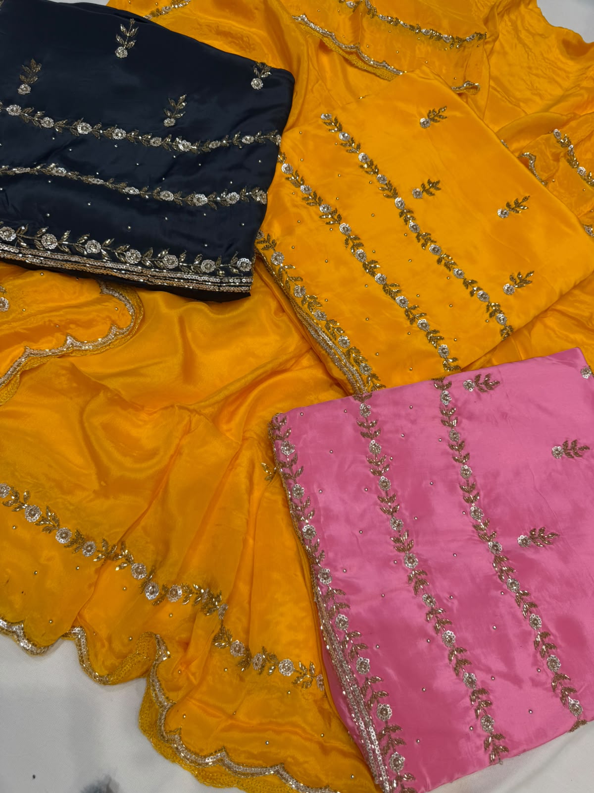 Neer Crepe Suit with Chinon Dupatta