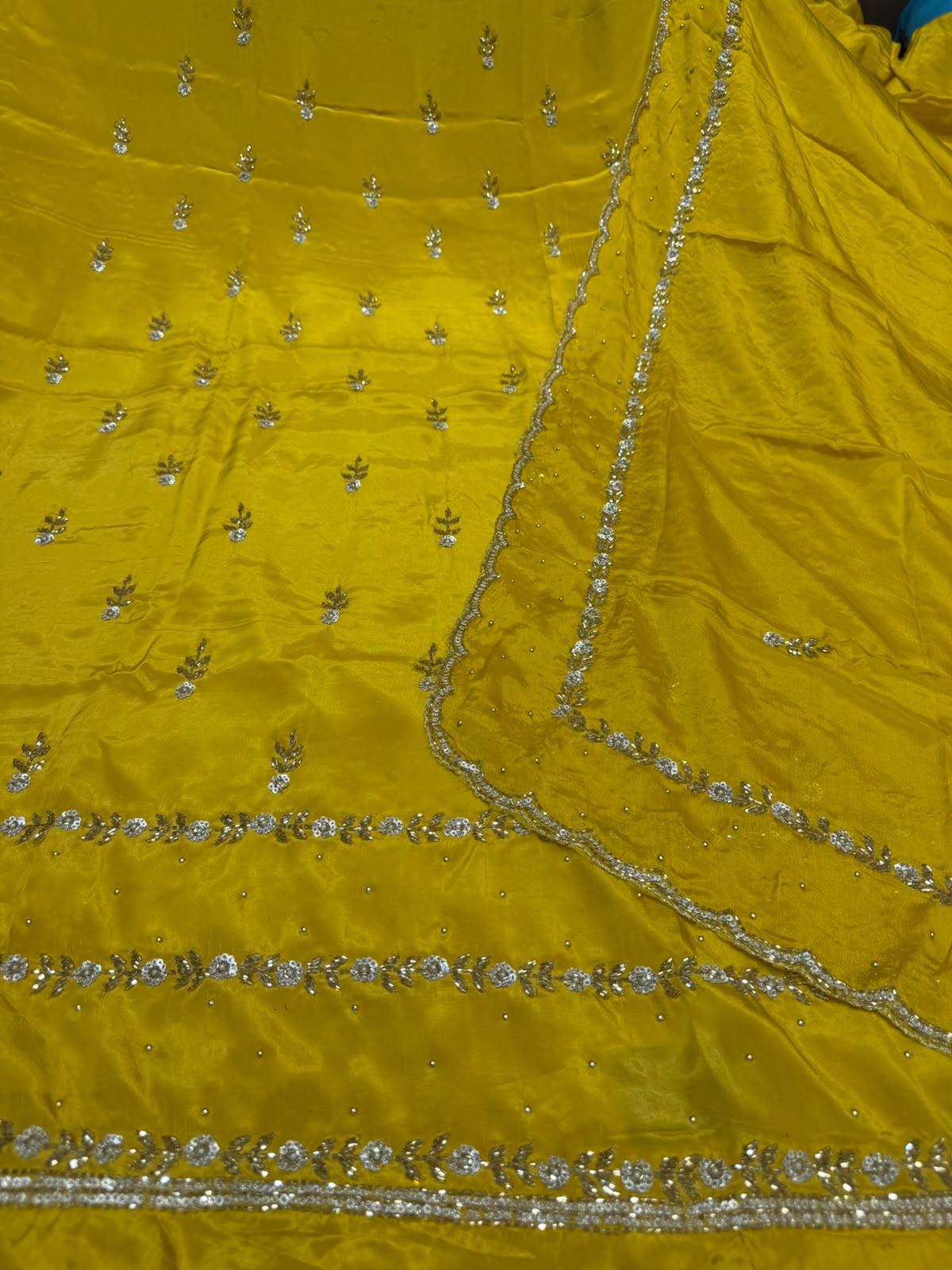 Neer Crepe Suit with Chinon Dupatta