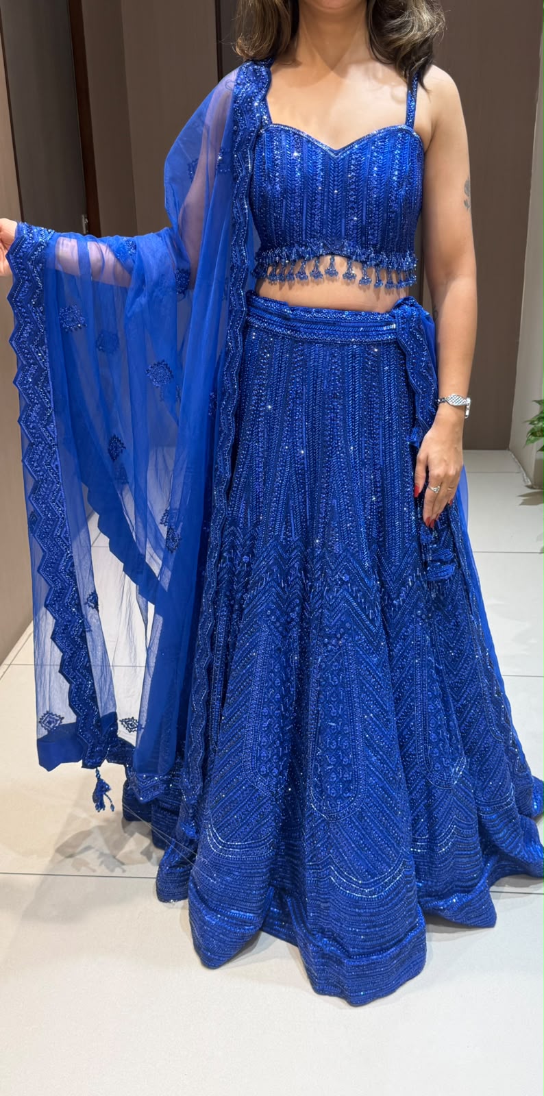 Nyraa Royal blue Lehenga Choli Set