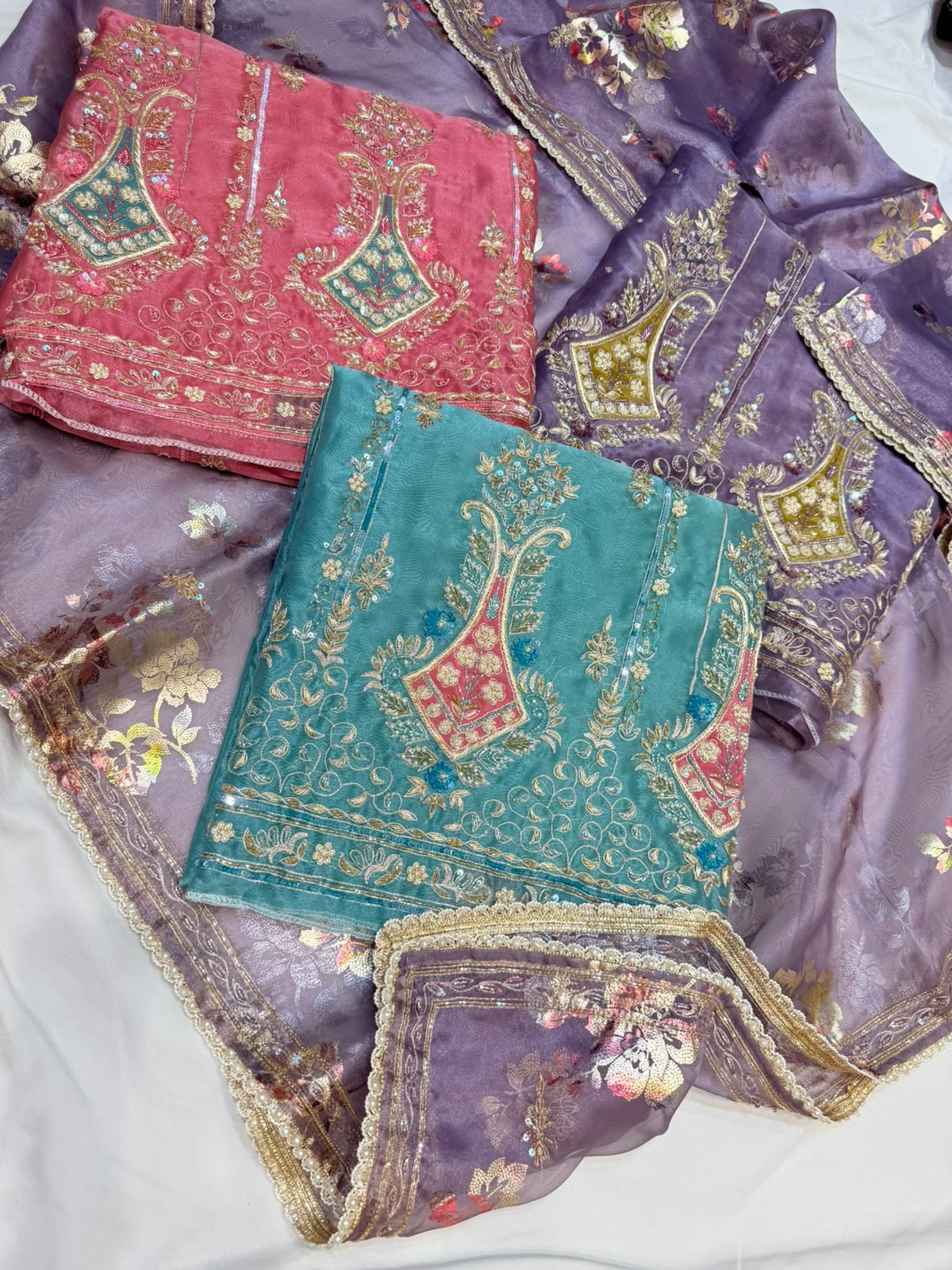 Neer Organza Silk with Suit Dupatta