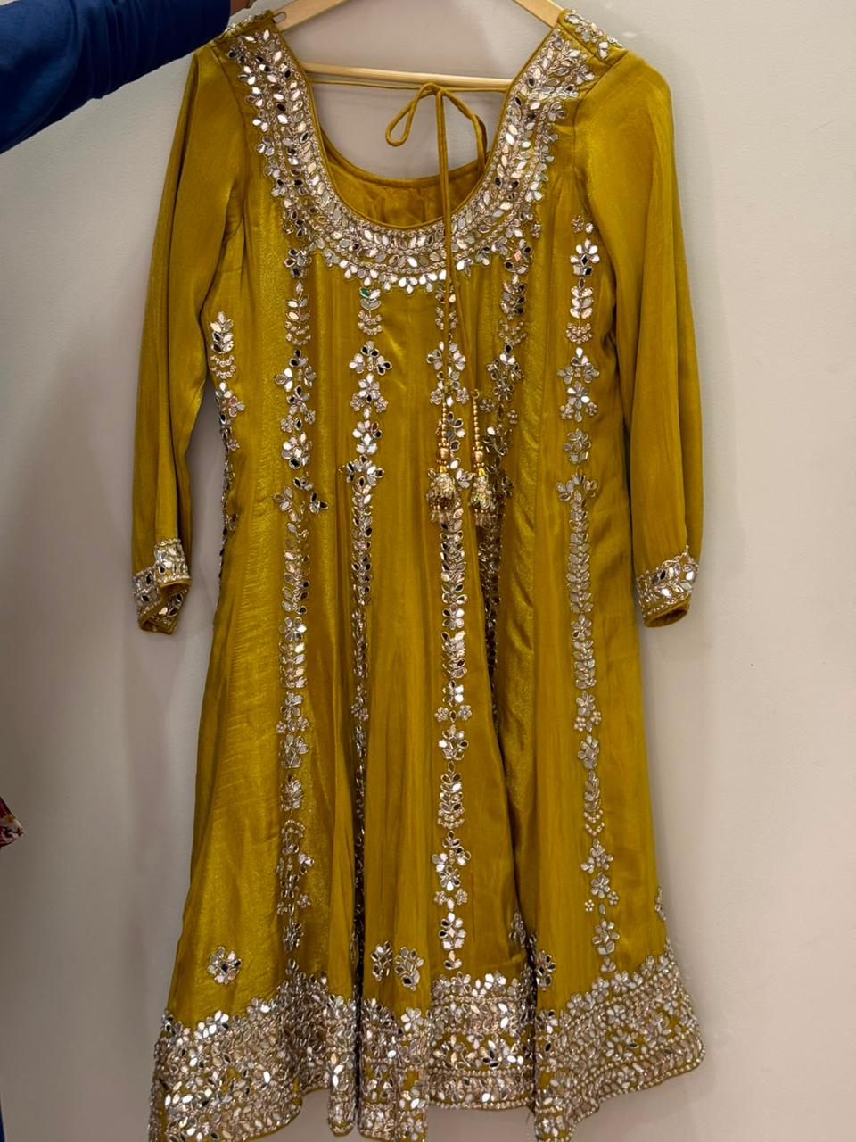 ARYA Yellow Sharara Suit with Golden Embroidery