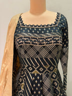 Mira Black Anarkali Suit Set with Golden Dupatta
