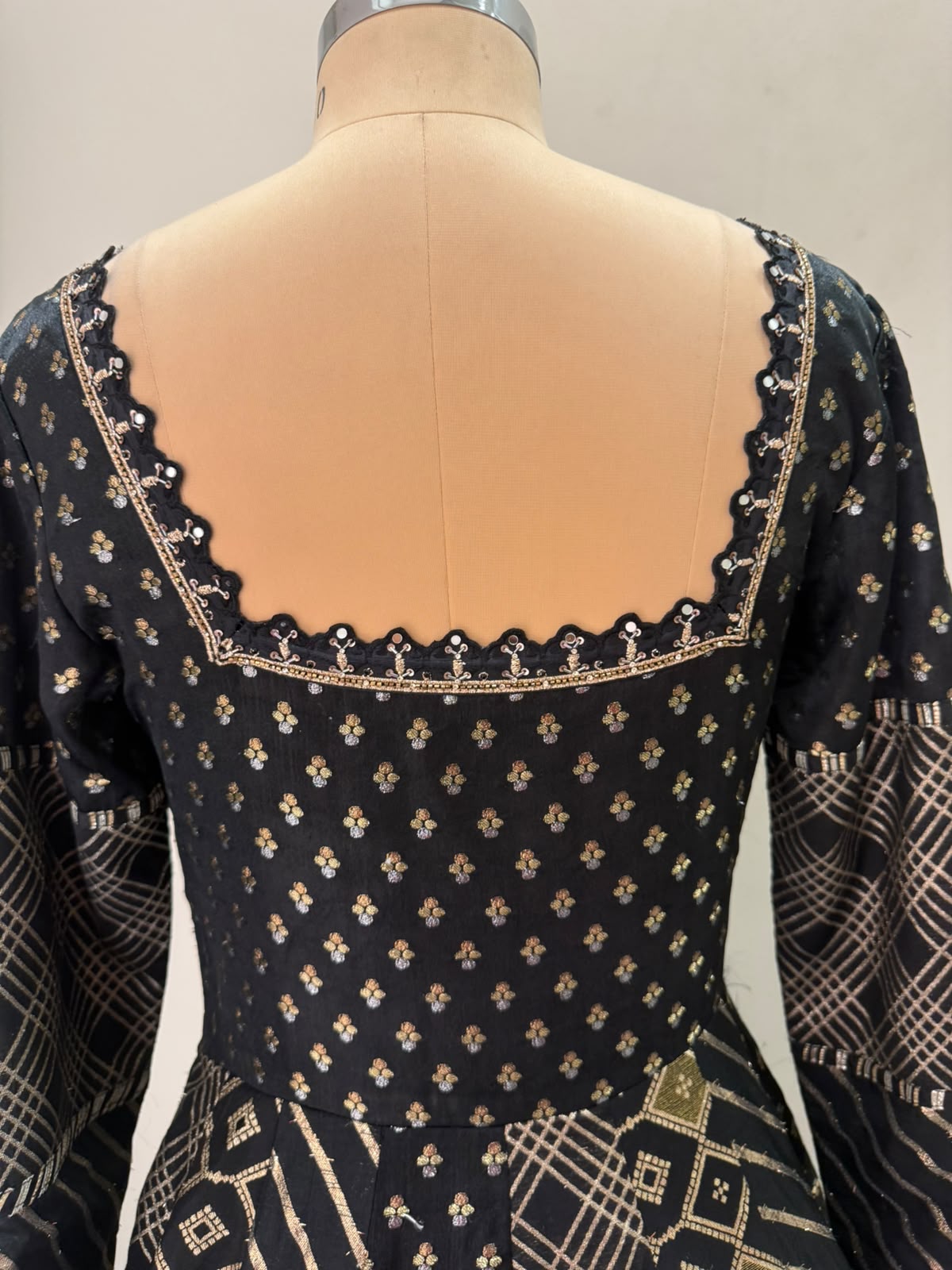 Mira Black Anarkali Suit Set with Golden Dupatta