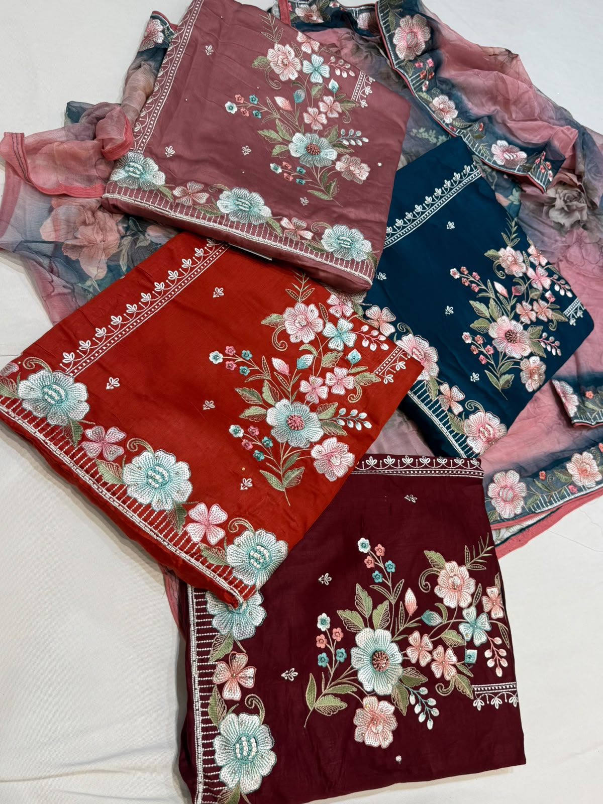 Neer Glace Cotton Suit Set with Dupatta