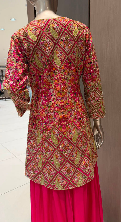 ARYA Bright Pink Sharara Suit