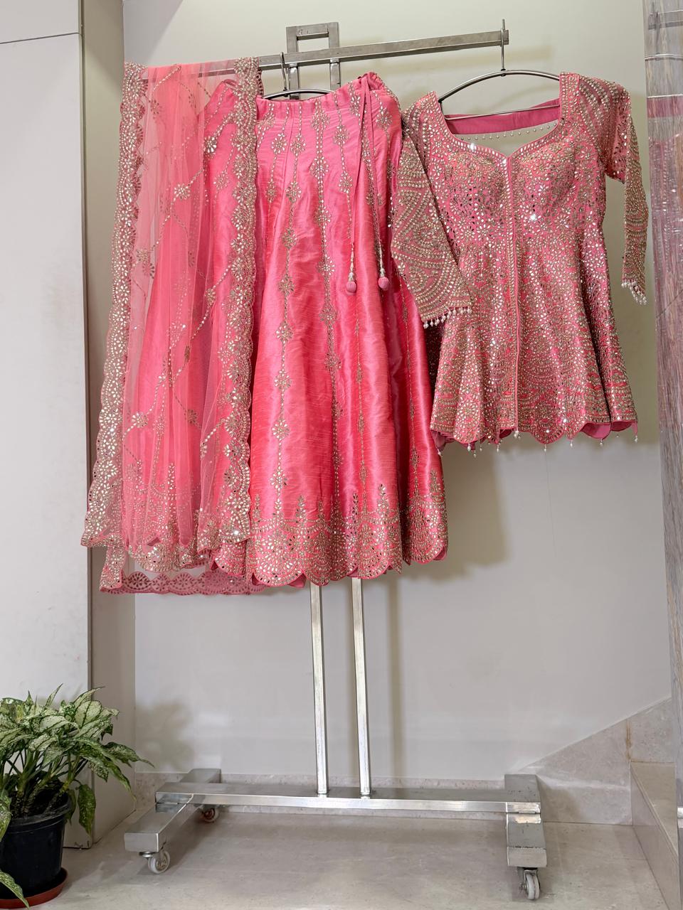 Nyraa Blue Embroidered Lehenga Choli