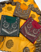 Neer Organza Suit Dupatta Set