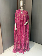 AKRITI Crepe Cape-Style Dress
