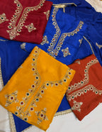 Neer Navy Blue Embroidered Suit Dupatta