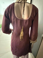 Taara Purple& Pink Embroidered Farshi Salwar Suit