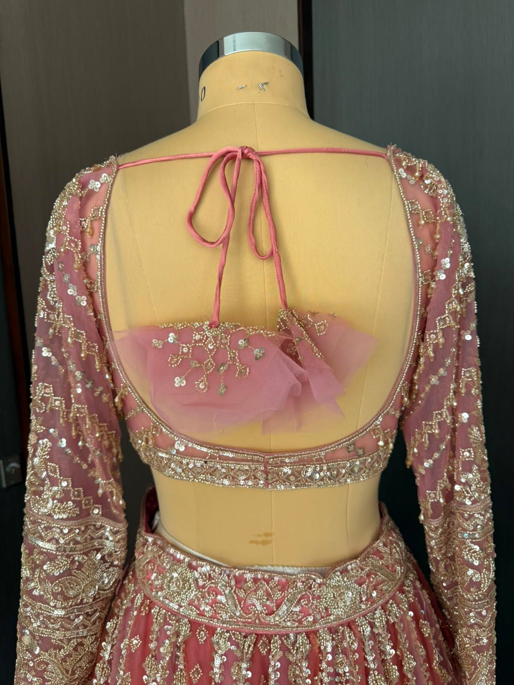 Nyraa Dusty Rose Pink Embroidered Lehenga Choli