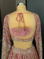 Nyraa Dusty Rose Pink Embroidered Lehenga Choli