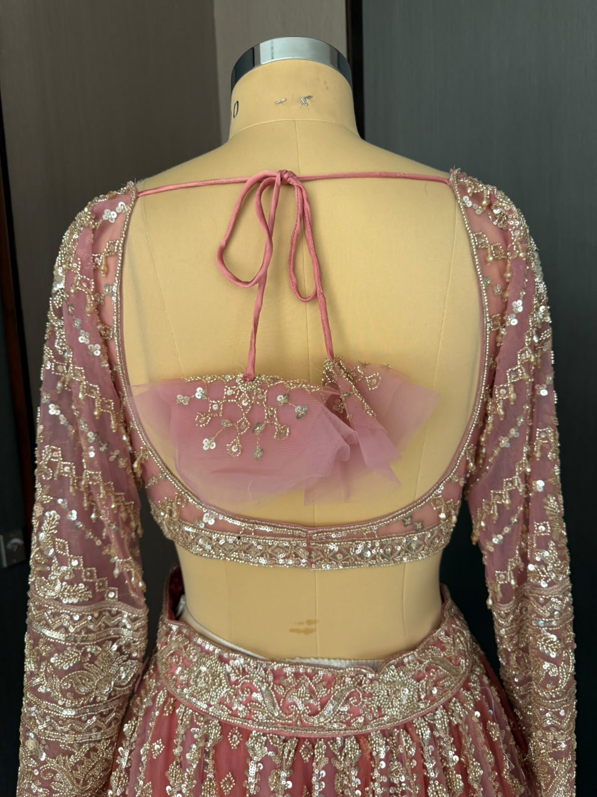 Nyraa Dusty Rose Pink Embroidered Lehenga Choli