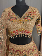 Nyraa Ornate Beige Lehenga Choli Set