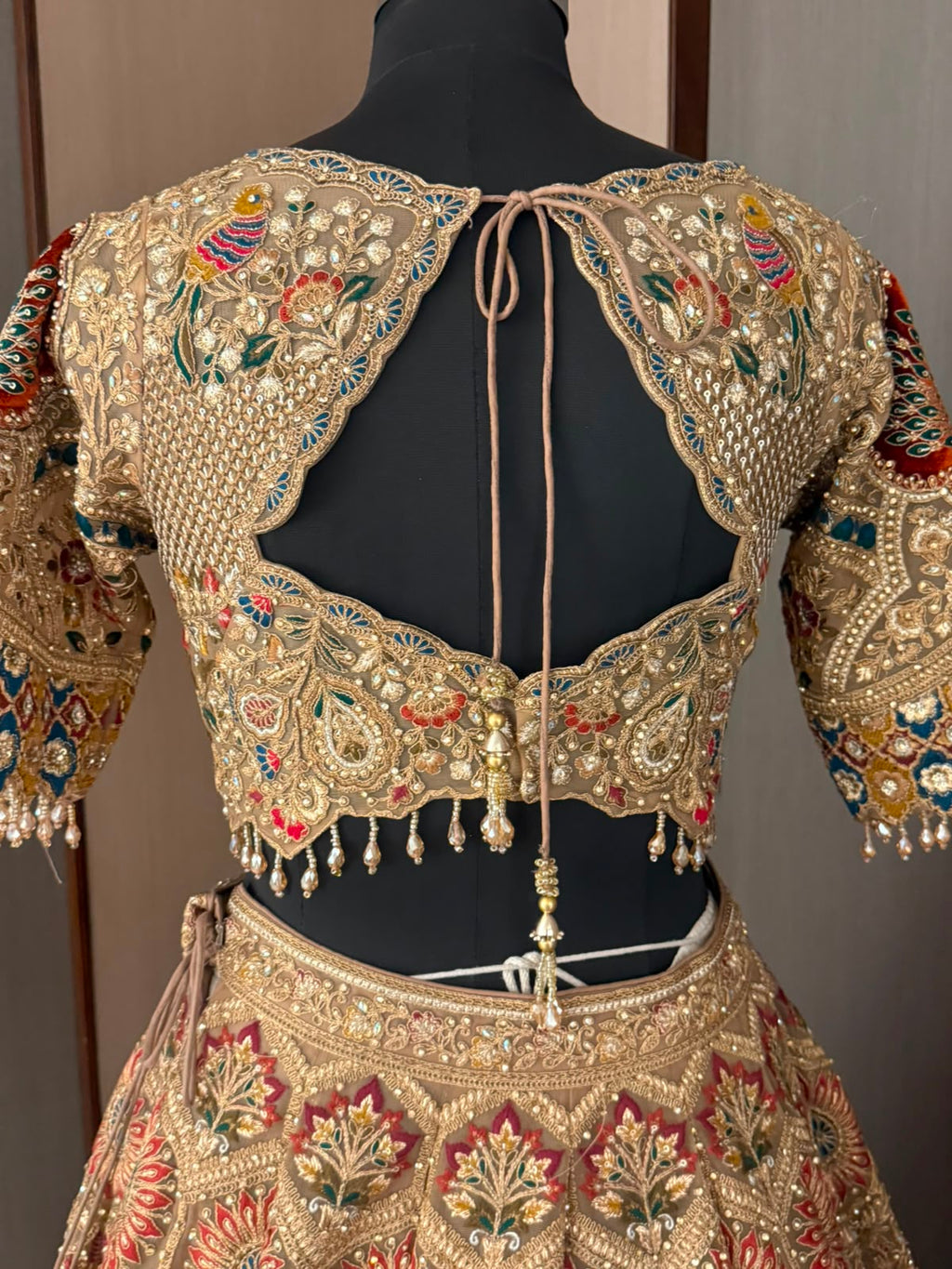 Nyraa Ornate Beige Lehenga Choli Set