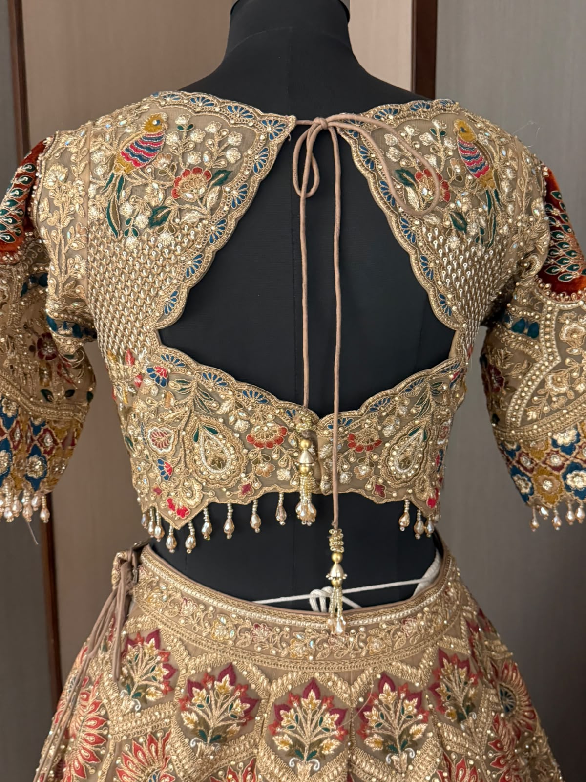 Nyraa Ornate Beige Lehenga Choli Set