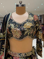 Nyraa Black Printed Lehenga Choli Set
