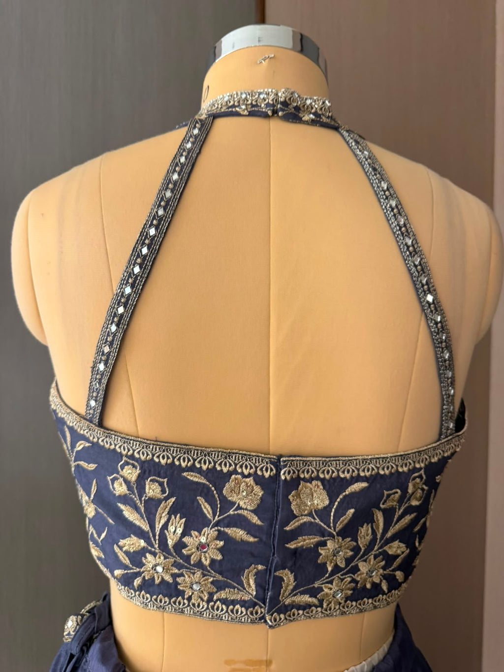 Nyraa Blue & Silver Embroidered Lehenga Choli