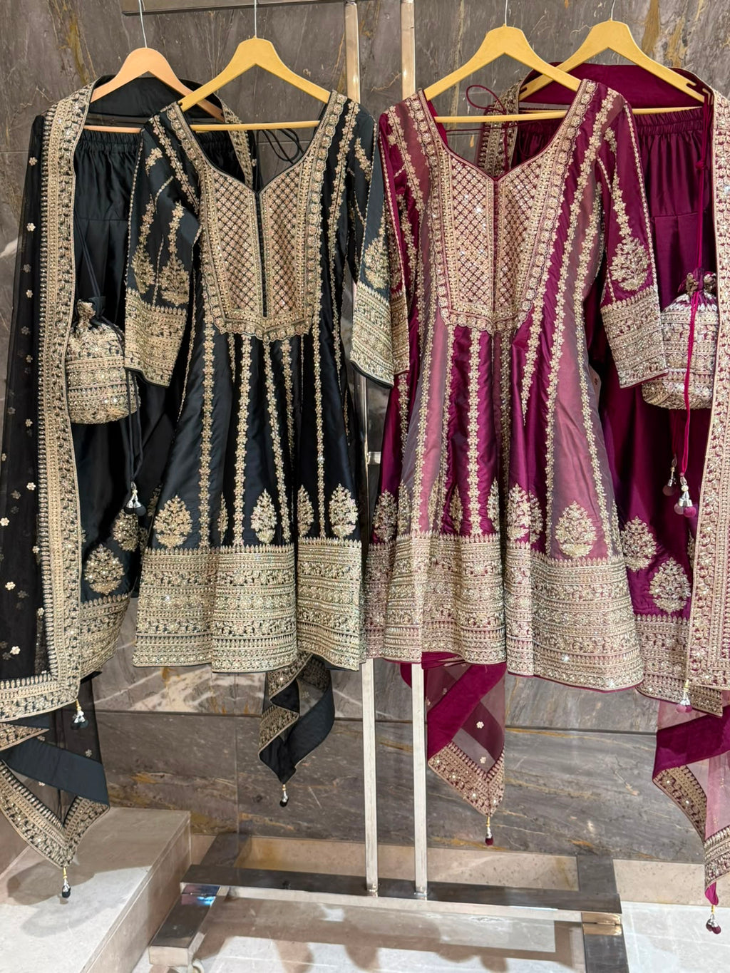 Mira Black & Grey Anarkali Farshi Salwar Suit