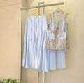 ARYA Light Blue Sharara Suit-Dupatta