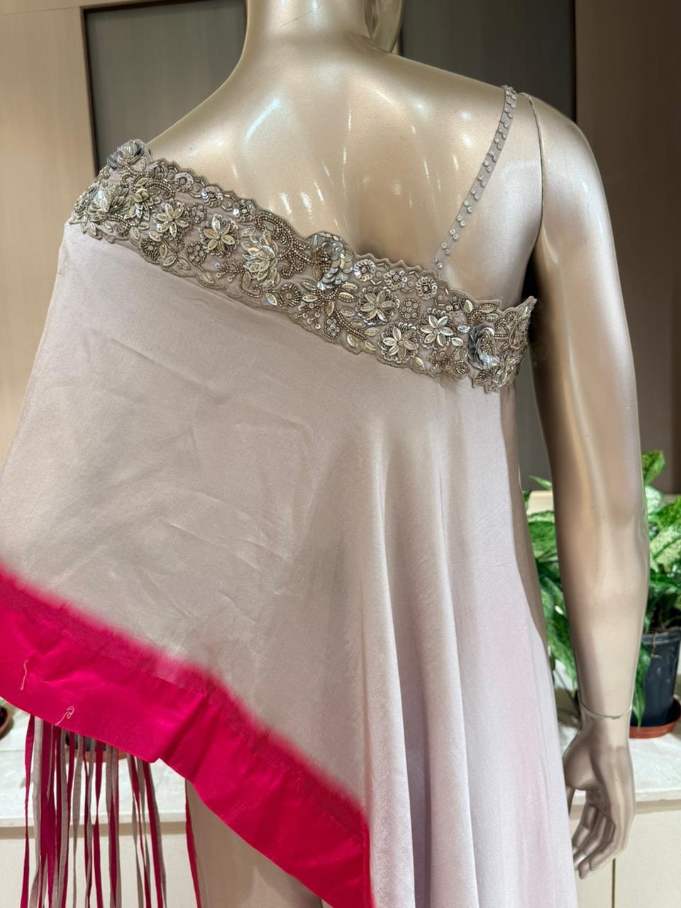 AKRITI 3 Piece Blush Pink Indo-Western Suit