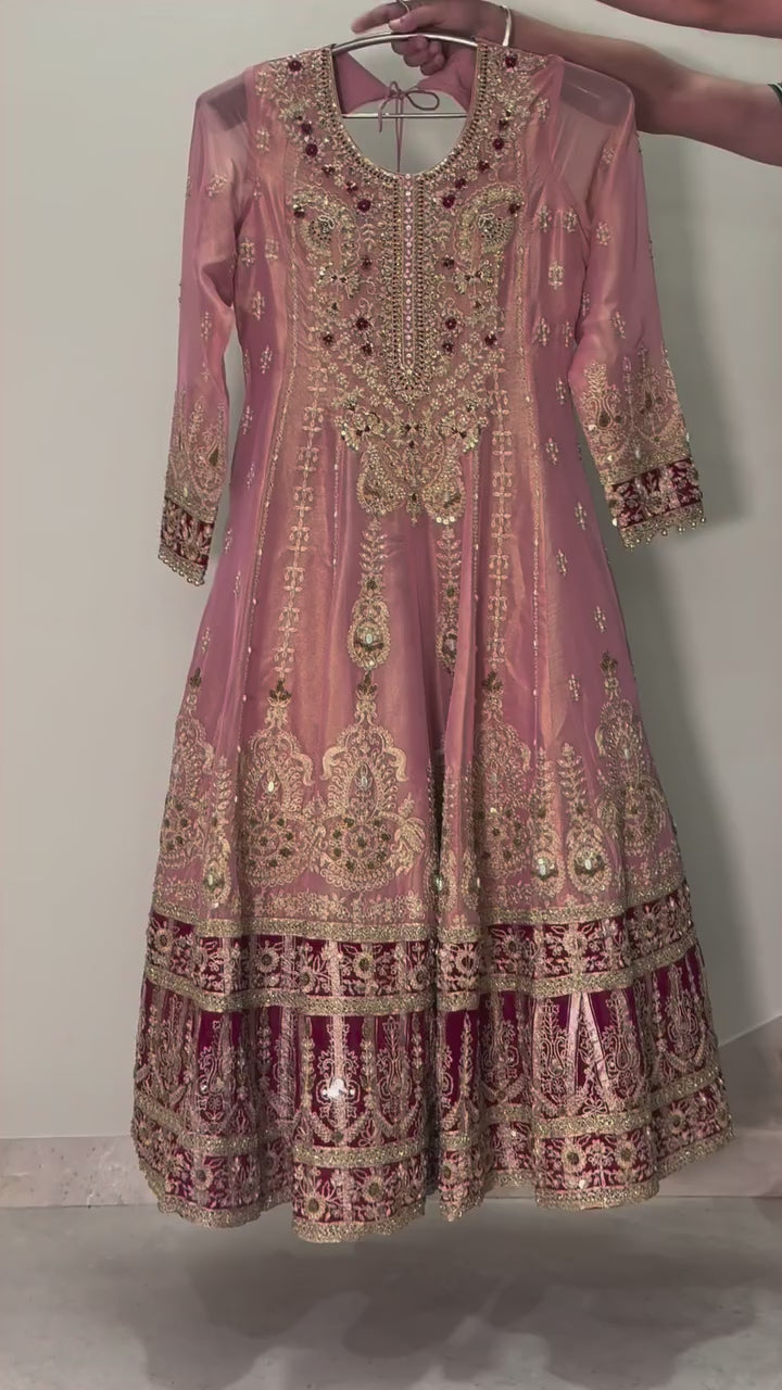 Mira Pink 3-Piece Anarkali Suit